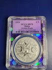 2024 Malta S5E Golden Eagle MS 70 .9999 Silver - Trader Bea Purple Core