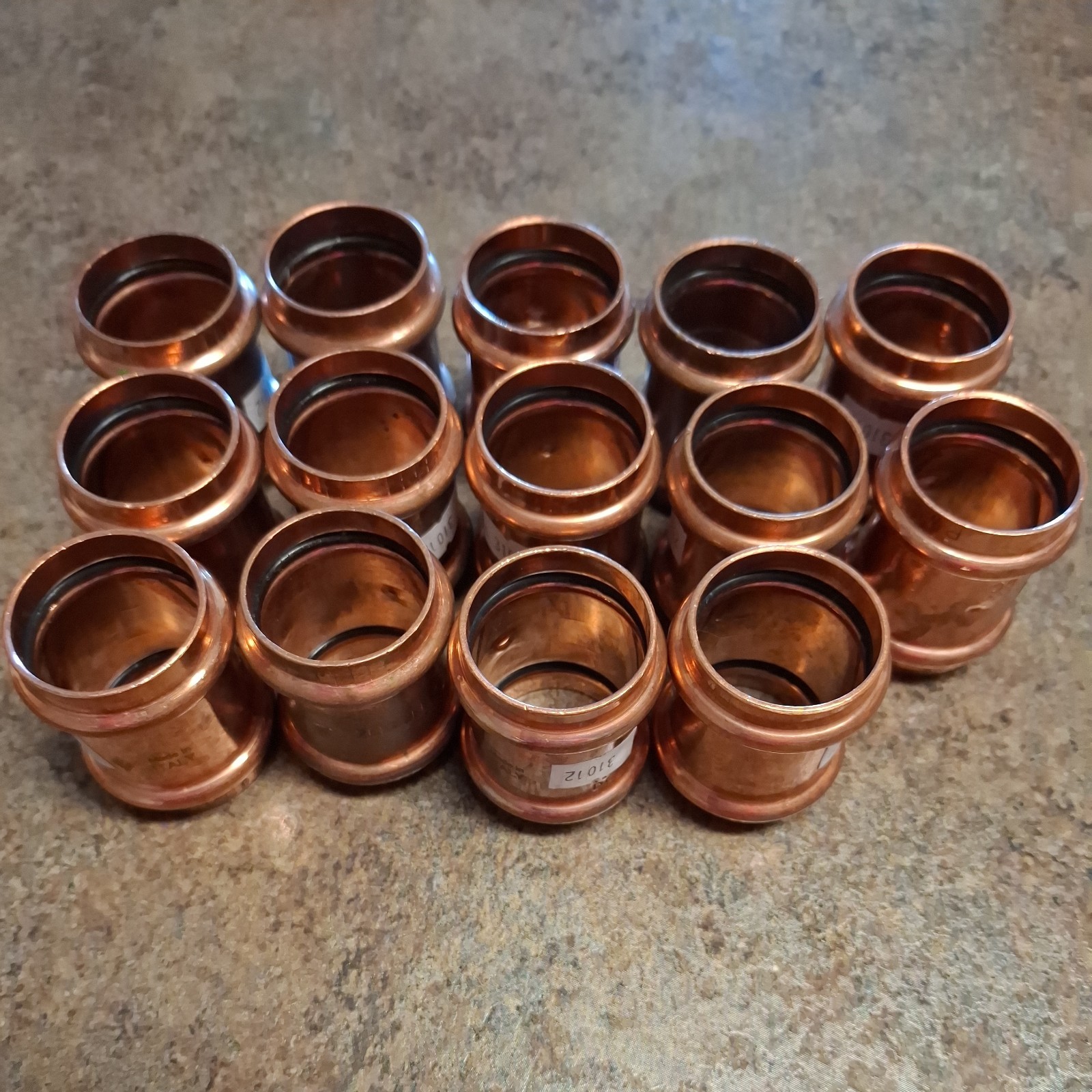 LOT OF 14 FNW & VIEGA Copper Press Fitting 1-1/4 W/Stop Coupling OPEN Box New