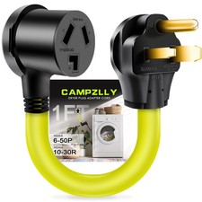 Dryer Adapter Cord NEMA 6-50P Male to 10-30R Female Power Adapter Heavy Duty ...