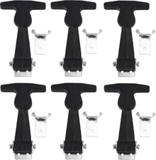6 PCS Rubber Flexible Hasp T-Handle Draw Latches