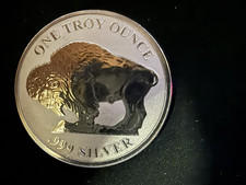 1 oz .999 Fine Silver Asahi Refining Mint Reverse Proof Buffalo Round (BU) 99.95 per troy oz