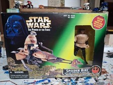 Star Wars Power of the Force - Speeder Bike with Luke Skywalker in Endor Gear