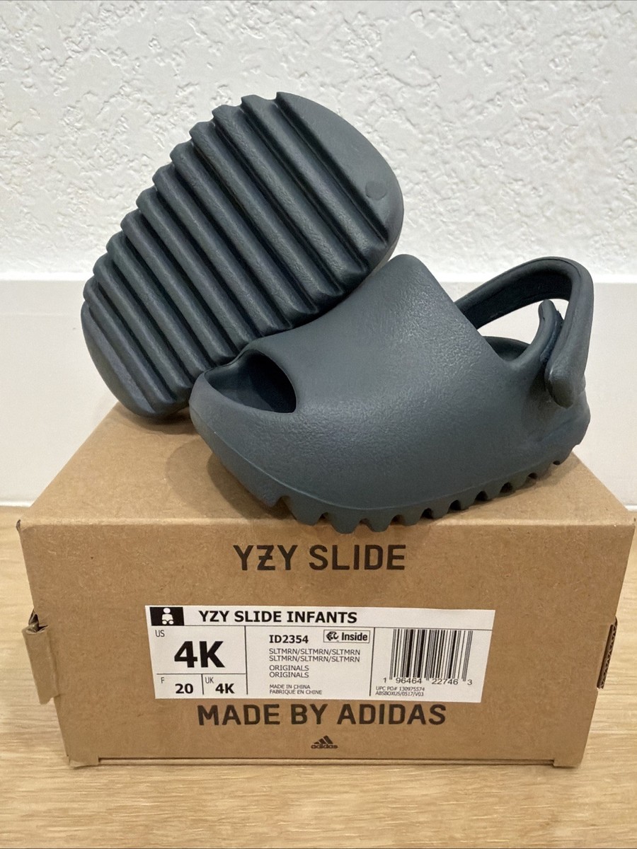 ✳︎4kidsmam✳︎ Size 4K -Adidas Yeezy Slide Slate Marine (Blue/Black) Infant Baby
