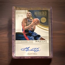 2024-25 Panini Immaculate Heralded Signatures Grant Hill Pistons Autograph /99