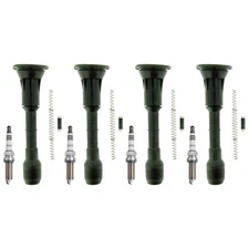 NGK 4 Iridium IX Spark Plugs 4 Coil Boots Kit for D40 Equator Frontier 2.5 L4