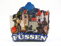 FüSsen Holz Magnet Souvenir Germany AllgäU Bayern Altstadt