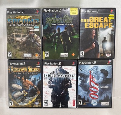 PlayStation 2 - 6 Game Lot - Indigo Prophecy, Sands of Time, Great Escape, 007