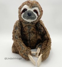 Melissa  Doug Sloth Plush 15" Realistic Sitting Stuffed Animal Toy Tri-Color