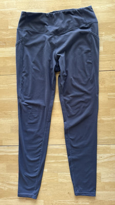 Baleaf Women's High Rise Pocket Ankle Leggings Gray Solid Size L