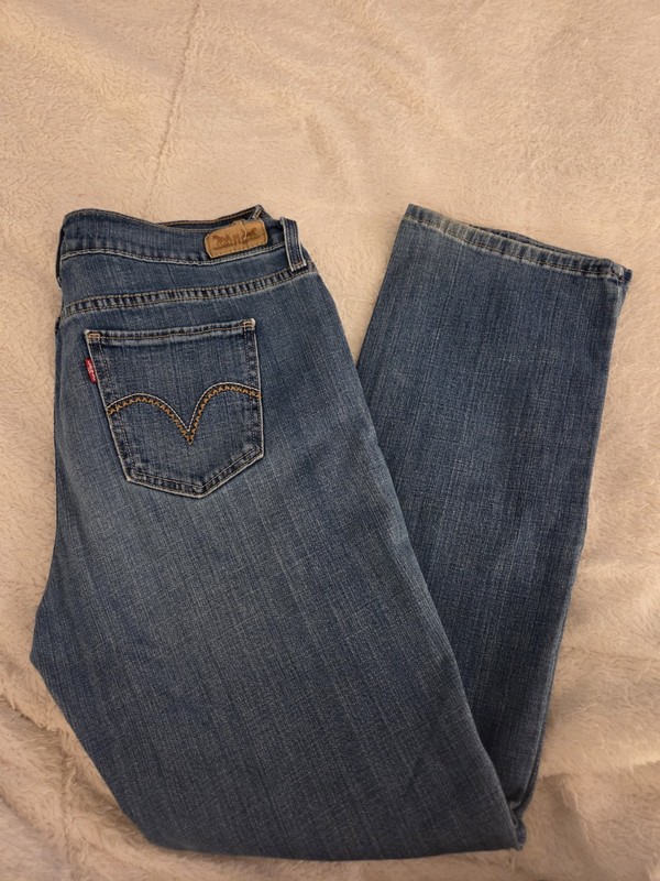 Levi's 505 Womens sz 10 Jeans Blue Denim Medium Wash Straight Leg 