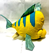 Disney Little Mermaid Flounder Plush Crinkle Shinny Fins Fish 9 Fast Shipping