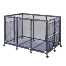 48.8x32.7x32.7in Wheeled Heavy Duty Storage Bin with Side Pockets Casters