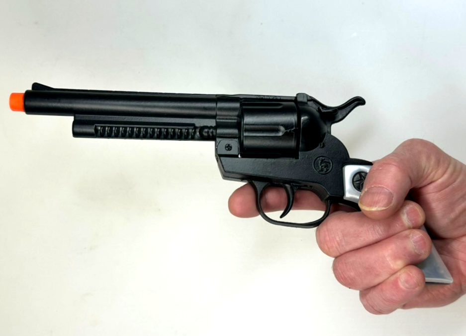 12 Shot PEACEMAKER Black-Pearl Grips Cap Gun Pistol Gun Capgun TOY