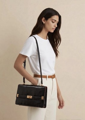 Vintage Genuine Alligator Shoulder Bag