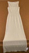 ASOS Womens 4 Textured Sleeveless Slash Neck Corset Detail Midi Dress NWT *Flaw