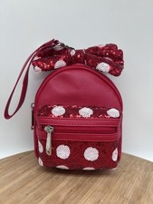 Bolso Cinturón Convertible Muñequera Lentejuelas Minnie Mouse Loungefly Parks Disney Usado en Excelente Condición