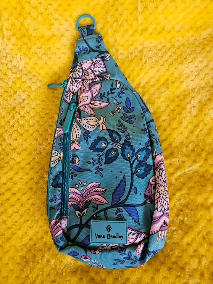 VERA BRADLEY PEACOCK GARDEN COMPACT SLING BACKPACK*BEAUTIFUL PASTEL PATTERN*NWOT - Image 3 of 4