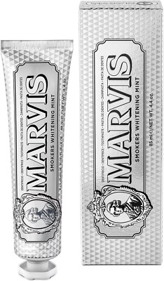 Marvis Smokers Lightening Mint Zahnpasta 85 ml fördert natürliche Zahnaufhellung