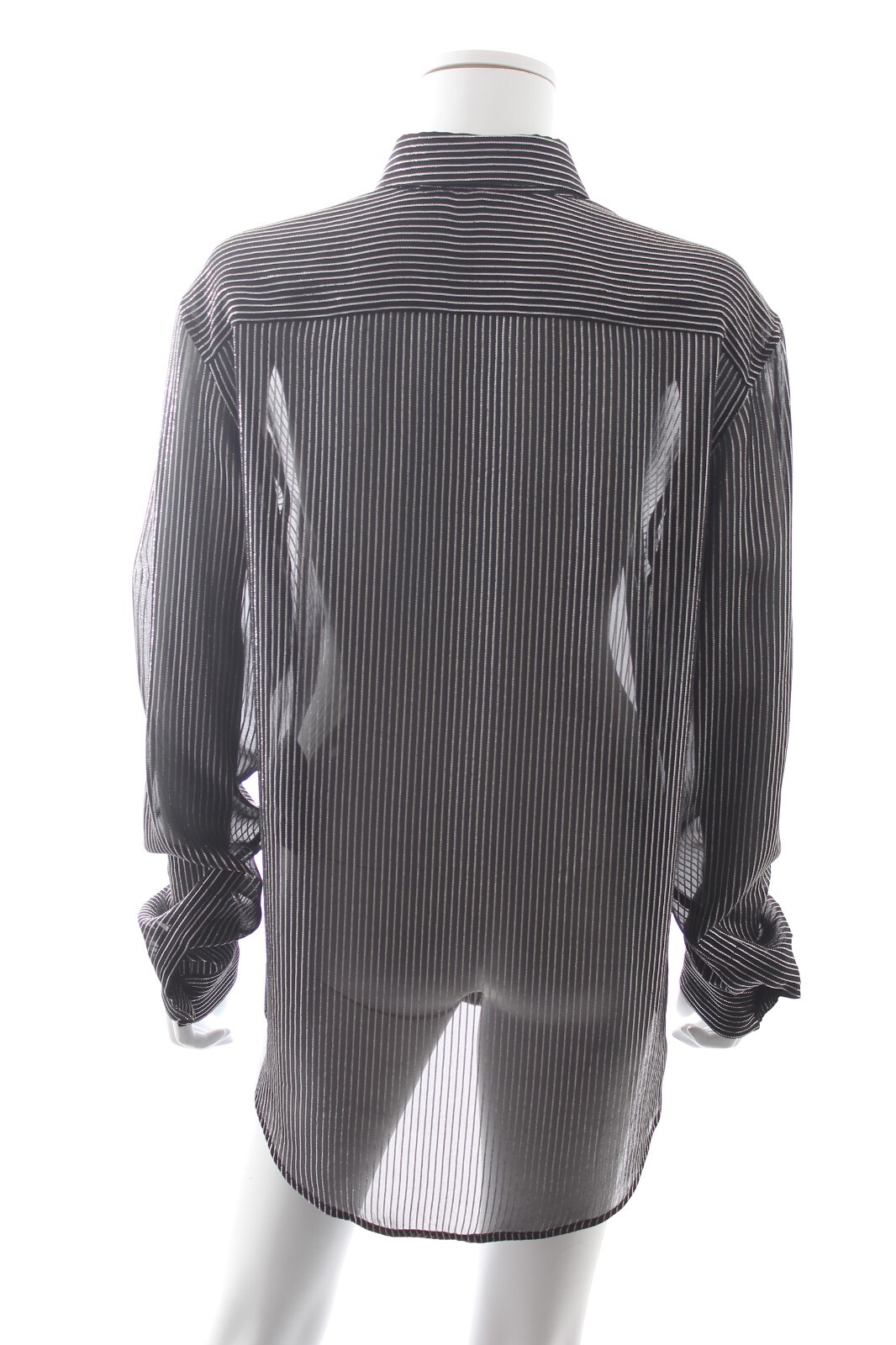 Camicia Saint Laurent gesso metallizzato misto seta nero argento prezzo di prezzo £1.015 00