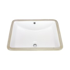 Trench Rectangular Undermount Bathroom Sink 20-7/8" X 14-5/8 X 8-3/8" White