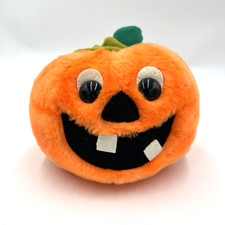 Dakin Jack O Lantern Stuffed Pumpkin Plush 1982 Halloween Vintage