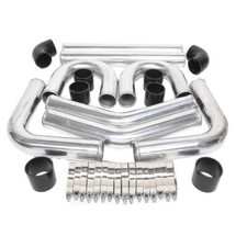 3 Inch Universal Aluminum Intercooler Turbo Pipe Piping Kit Black Hose