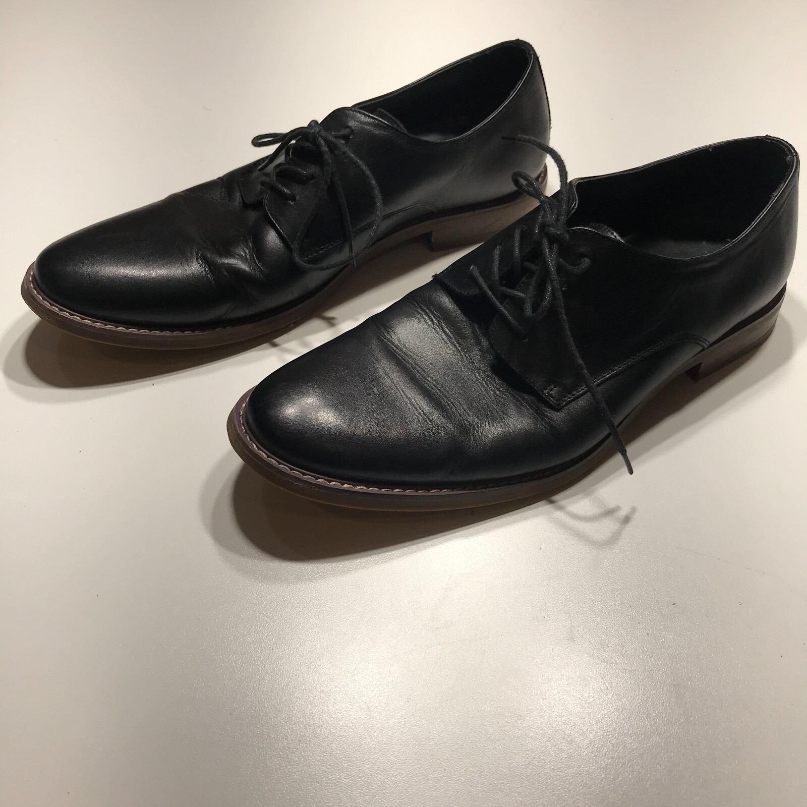 SAOLA Scarpe eleganti The Rail uomo EU 43 M US 9 5 10 est. Derby stringato in pelle nera