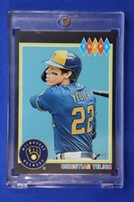 2022 Topps Brooklyn Set CHRISTIAN YELICH Card #28 Milwaukee Brewers Numbered /47