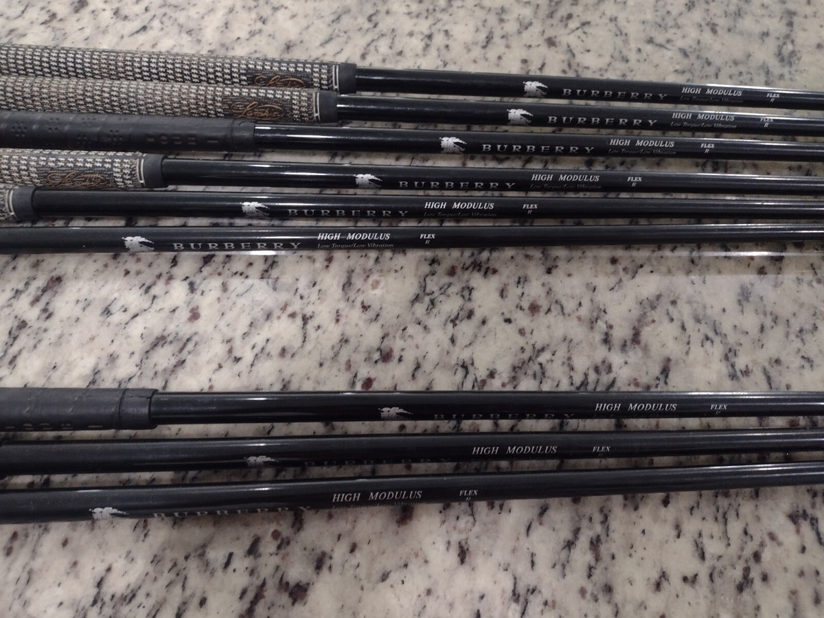 Rare Burberry Golf Clubs Iron Set 3-9 PW SW Right Handed Regular