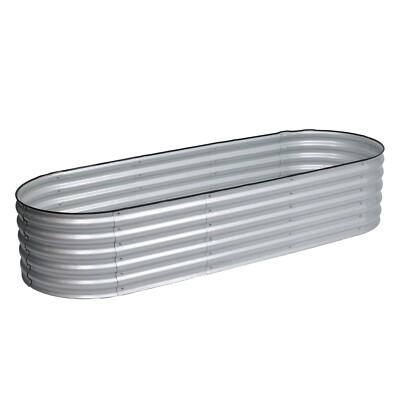 Aoodor 17'' Tall 6-in-1 Modular Design Garden Bed Galvanized Raised Planter Box