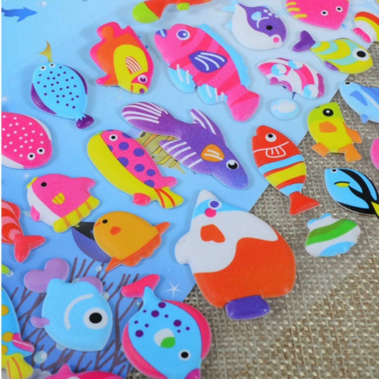 Craft Scrapbooking 3D Puffy Bubble Sea Animal Fish Sticker Kids