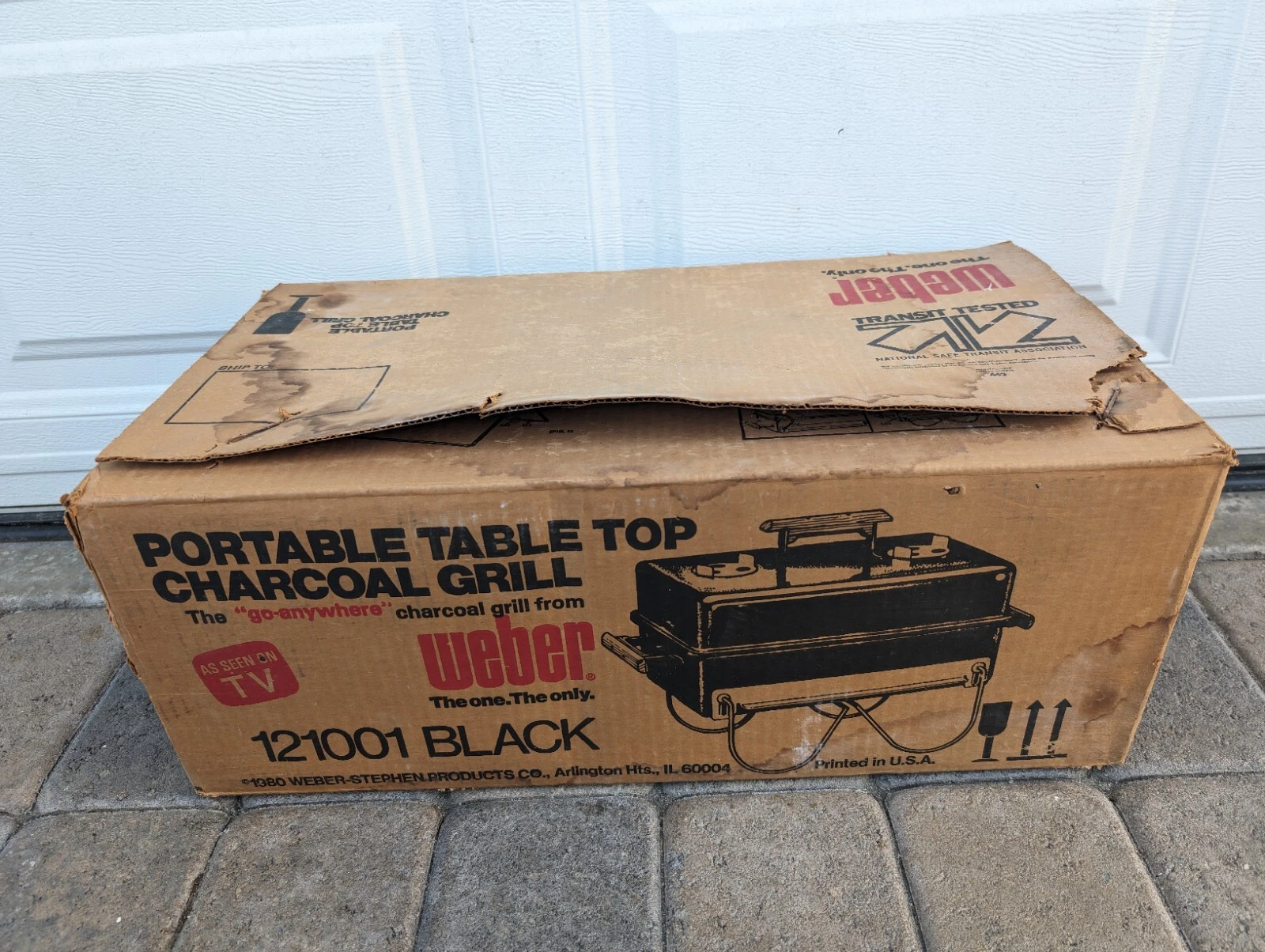 NEW Weber Portable Table Top Charcoal Grill 121001 Black 1980s Vintage Rare