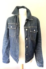 Helmut Lang Vintage Denim Jacket Uk8/10 90s Indigo Blue Vintage Long Sleeve