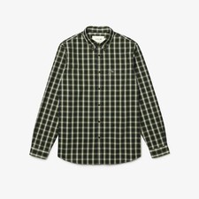 Lacoste Men's Regular Fit Plaid Long Sleeve Cotton Shirt 38 / S