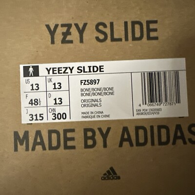 Size 13 - adidas Yeezy Slide Bone fz5897
