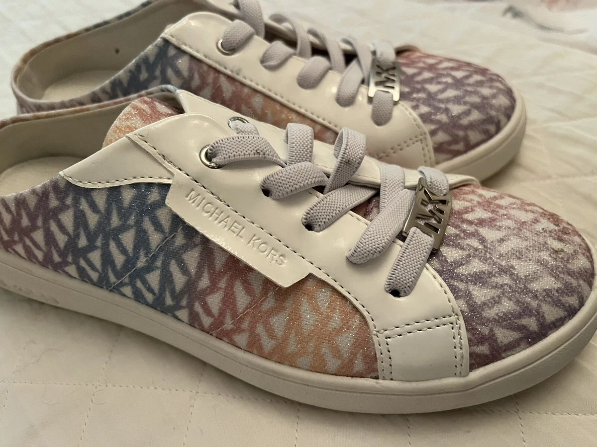 EUC Michael Kors Gem Miracle Slip On Sneakers Shoes Big Girl size