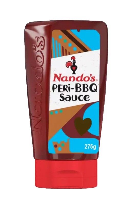 NANDO'S PERI BBQ MILD SAUCE 3 X 275ml GREAT FOR RIBS CHICKEN ETC FREE UK POSTAGE