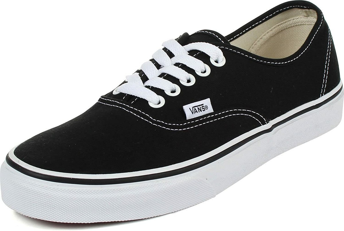 Vans Authentic Classic Canvas Black White Skate Men Women Shoes