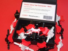 8mm Inline Tap Connector Barbed Plastic Shut Off Valve Water Hose Garden and DIY