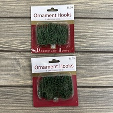 400 Holiday Ornament Hooks Green Christmas Tree Hangers December Home