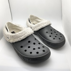 white fleece lined crocs women's