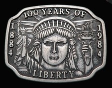 Statue Of Liberty New York 100 Years Patriotic Vintage Belt Buckle