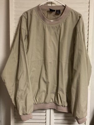 Vintage JC Penney USA Olympic Brand Men s Tan Lined Pullover Windbreaker Size XL