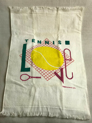 Cannon Tennis Love Tennis Sports Towel White 24'' X 16'' NEW