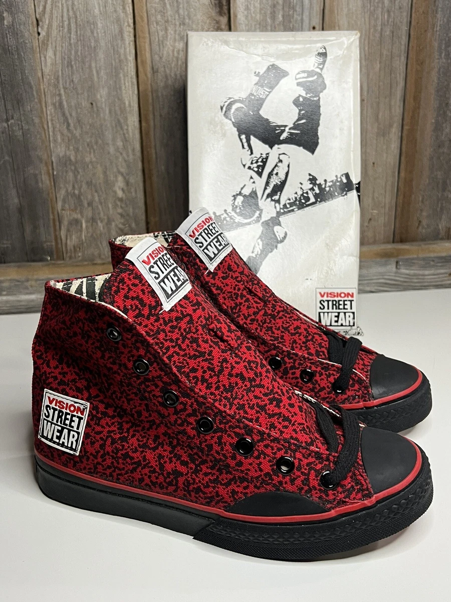 Sneaker Uomo Vision Street Wear Vulcanizzate | (Blk/Wht/Grn/Red) Taglia 36