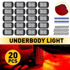Red 20X 36LED Rock Trail Lights Underbody Rig Lamp Glow Offroad SUV Truck Pickup