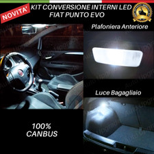 KIT FULL LED INTERNI PER PUNTO EVO LED PLAFONIERA ANTERIORE SINGOLA + BAGAGLIAIO