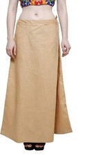 100 Cotton Women Petticoat Saree Underskirt Free Size Cotton Petticoat Beige