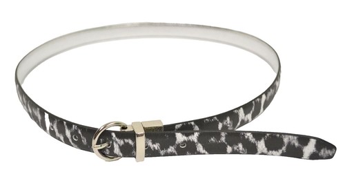 VTG WCM New York Women’s small genuine Italian leather belt animal print silver Belt Vtg WCM NY Designer Italian Fine Calfskin Snake Print  main image 4