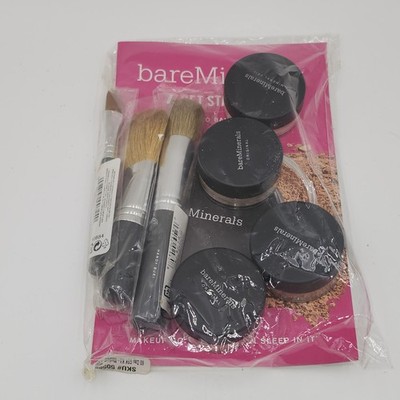 Bare Minerals GET STARTED KIT SET 7 PC Medium Beige Shade Brush Veil Foundation 
